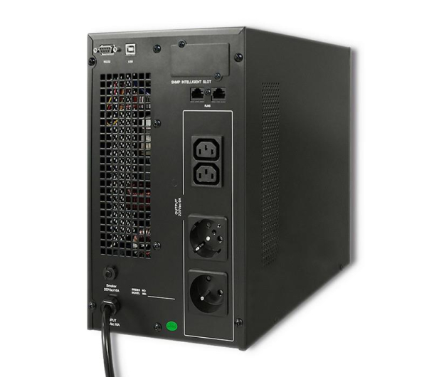QOLTEC UPS, on-line, czysta fala sinusoidalna, 3KVA, 2.4W, LCD, USB 53043 - 485356 - zdjęcie 3